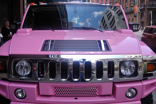 Pink Leicester Limo Hire