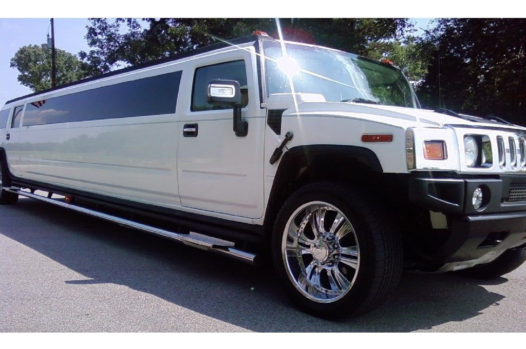 Leicester Wedding White Hummer Limo outdoor